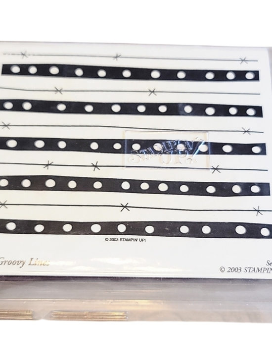Stampin' Up! Other - Stampin' Up! Groovy Lines Rubber Stamp - Black & White Stripe Design